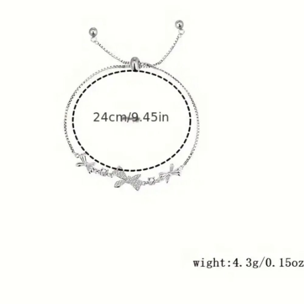 Ladies Adjustable Drawstring Charm Bracelet - Picture 3 of 5